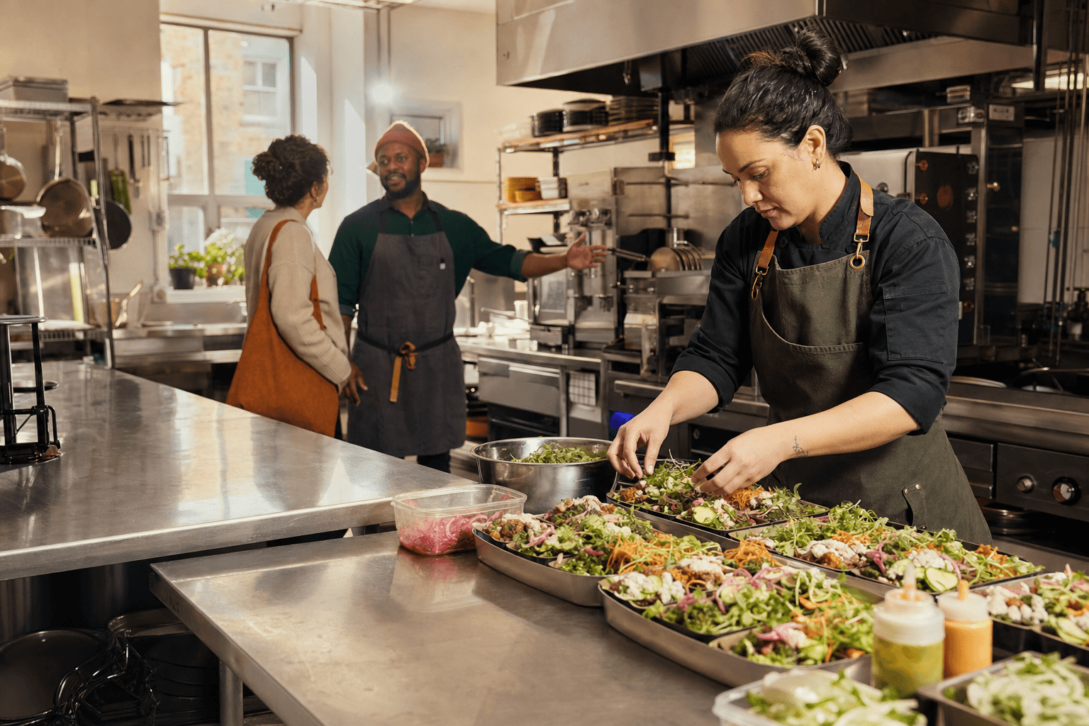 Des entrepreneures alimentaires utilisent une cuisine commerciale partagée